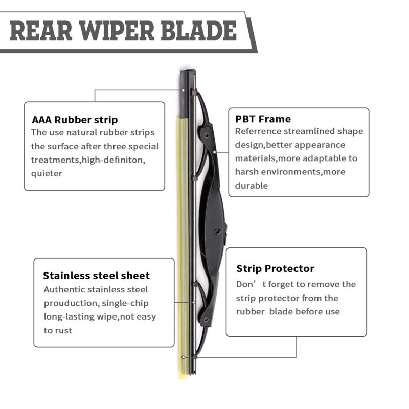 HODEE Rear Wiper Arm Blade Nut Set Replacement for Chevrolet Chevy Trax(Tracker),Buick Encore 2015-2022,Back Windshield Wiper Assembly with Window Wiper Cap Cover Accessories - Image 5